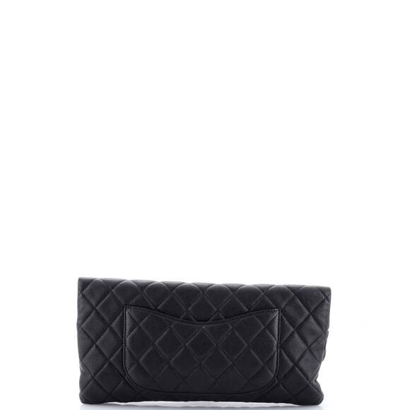 East West Classic Flap Clutch Quilted #205423C41B - Picture 4 of 7